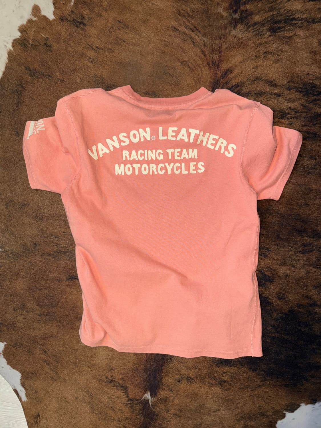 Vanson Leathers Pink Embroidery T-shirt 상품이미지2