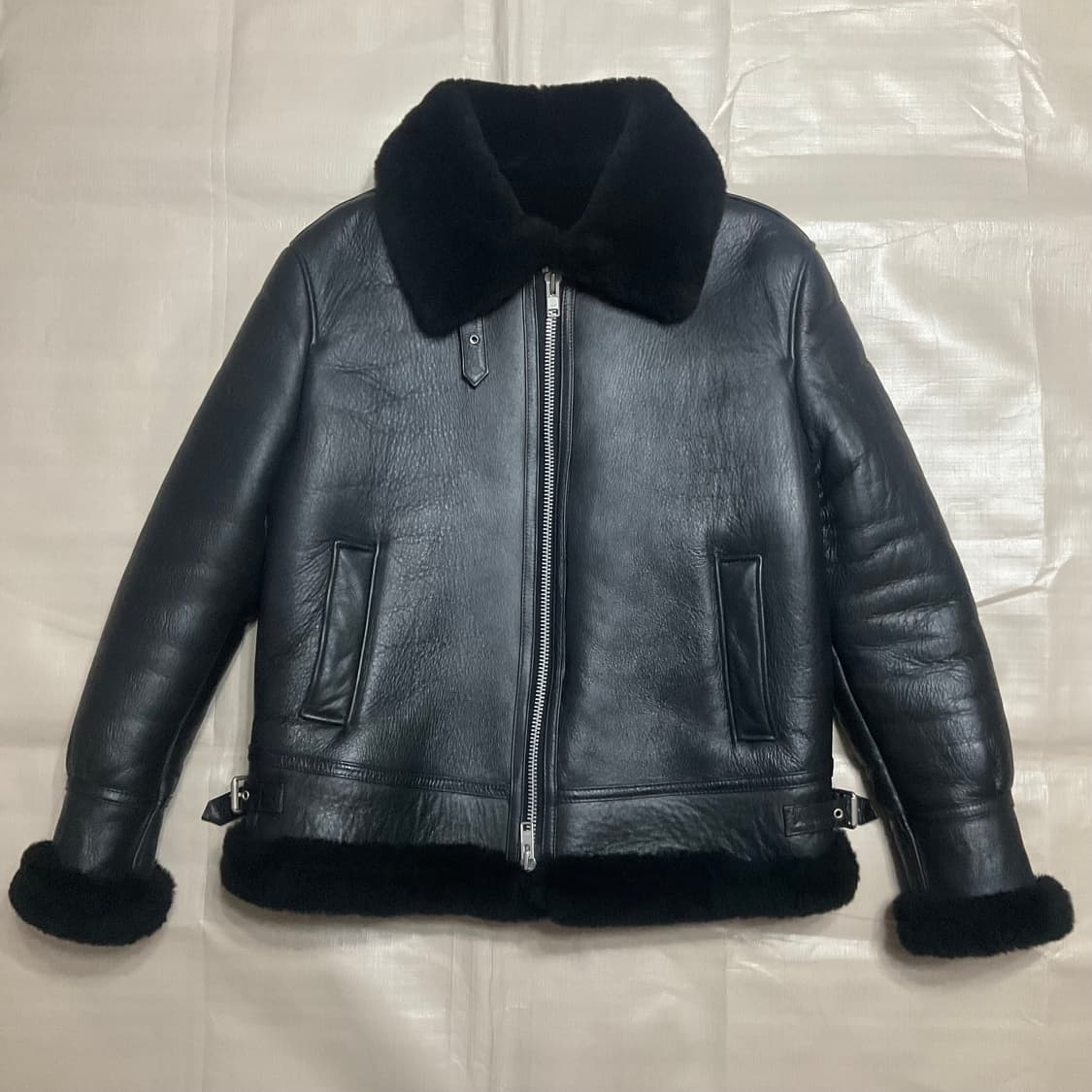 론트 리얼 레더 무스탕 M 상품이미지2