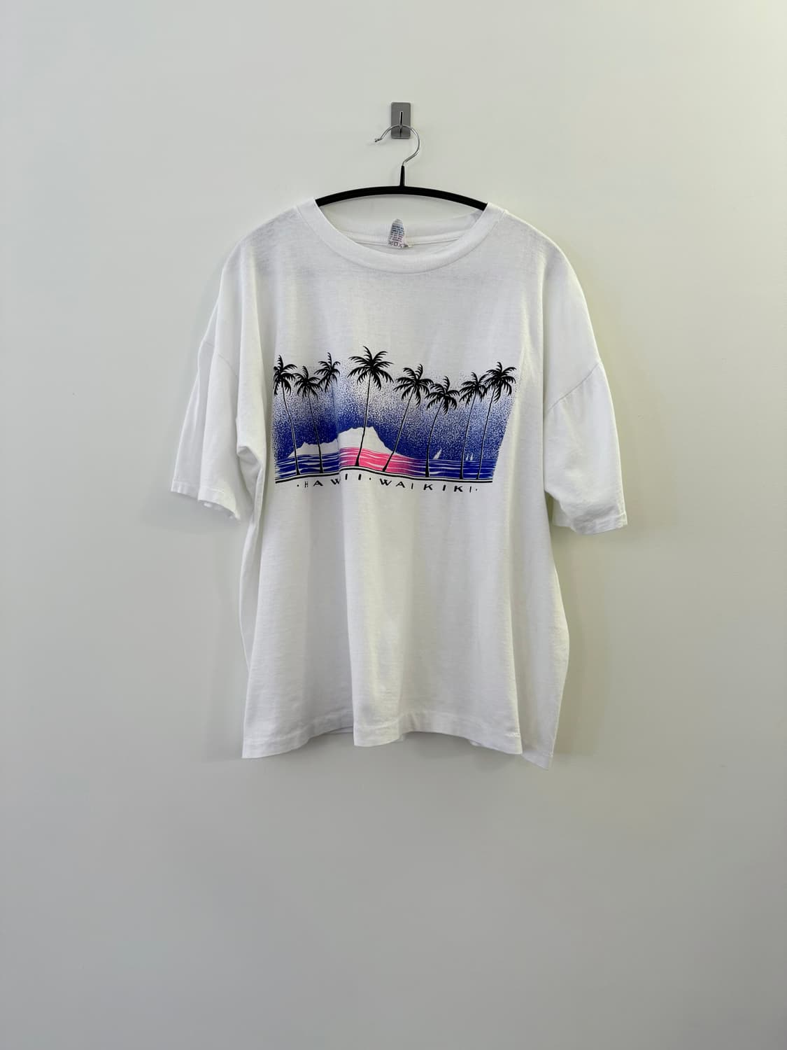 90s 빈티지 하와이 키키 프린팅 반팔 티셔츠 XL 상품이미지1
