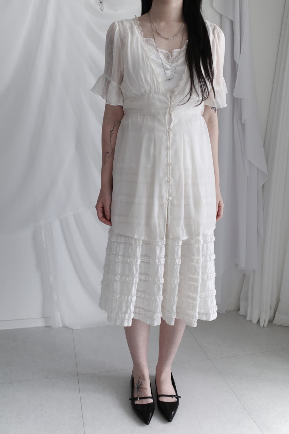 lace tie blouse 상품이미지6