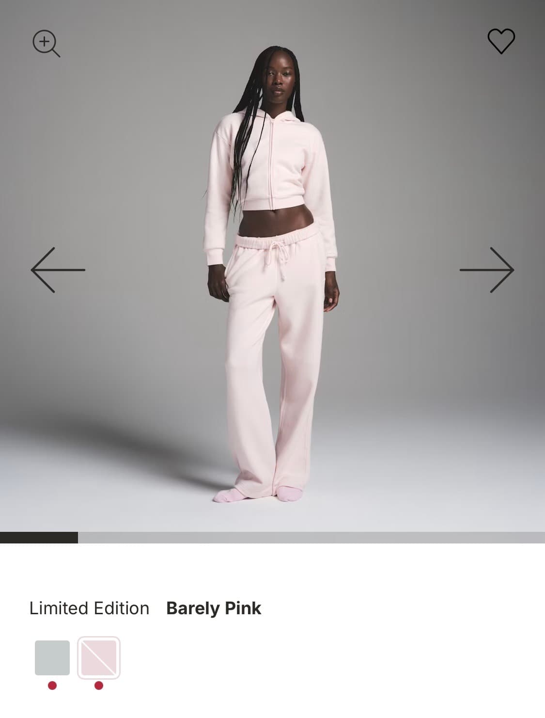 택ㅇ 새상품) 스킴스 skims 후드집업 핑크 상품이미지2