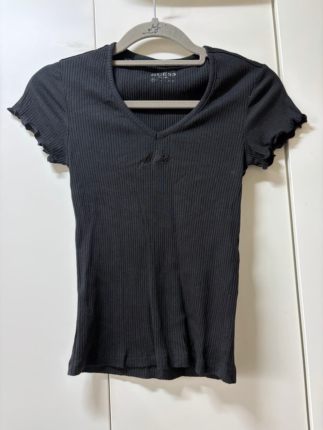 게스 슬림 브이넥 티셔츠 (새상품) 상품이미지1