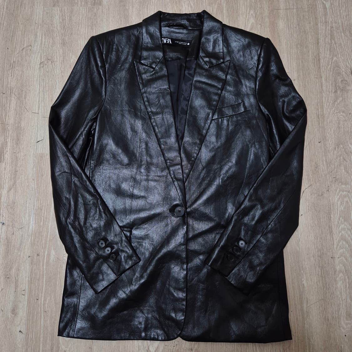 자라 여성 레더 가죽 블레이저 자켓 XS(85) 상품이미지1
