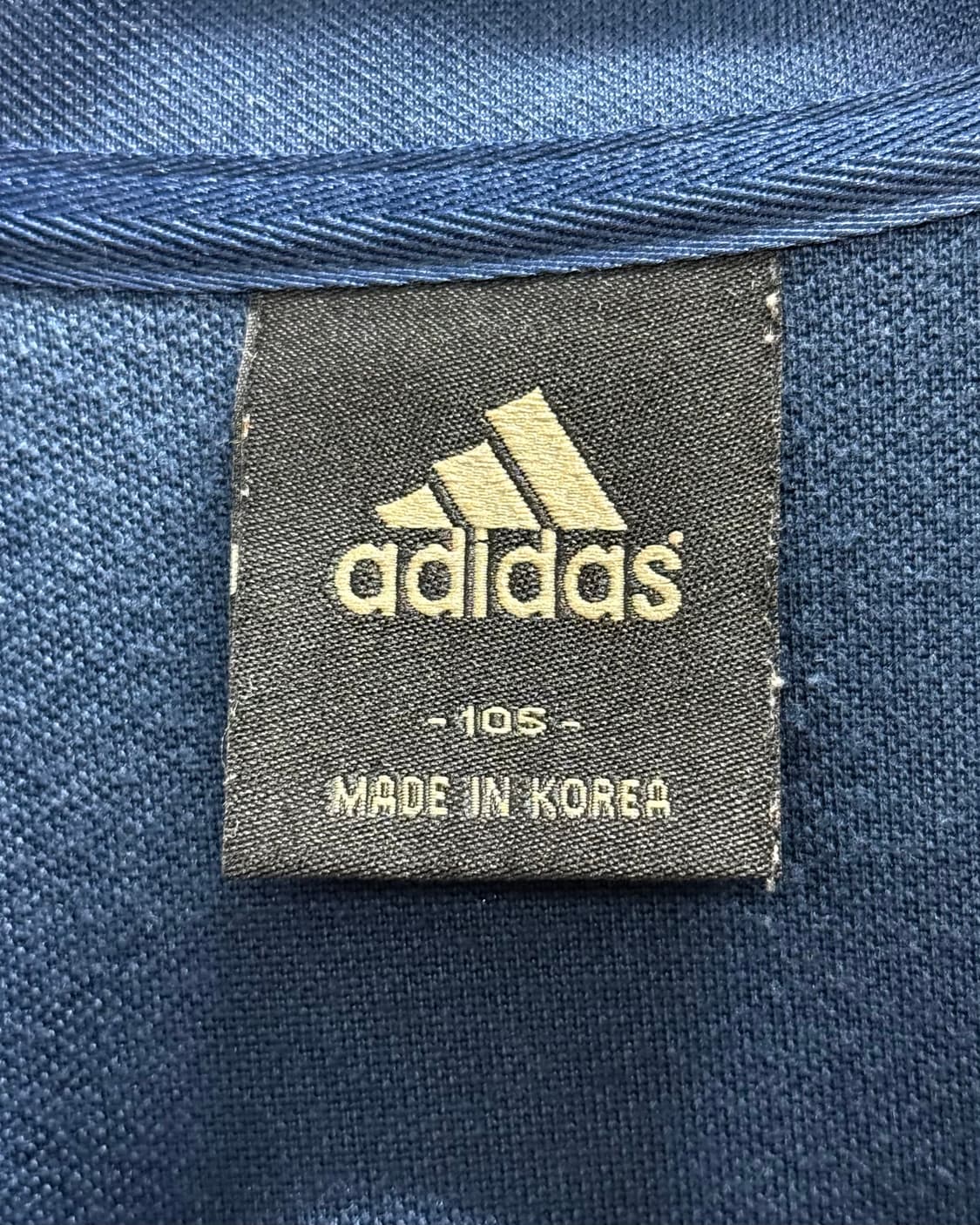 아디다스 올드스쿨 져지 저지 트랙탑 집업 네이비 남색 옐로우 105 XL 상품이미지6