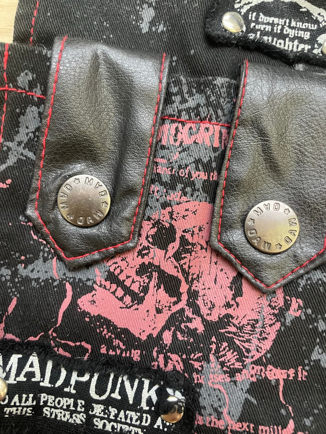 Madpunks skull belt pocket kering black 상품이미지3