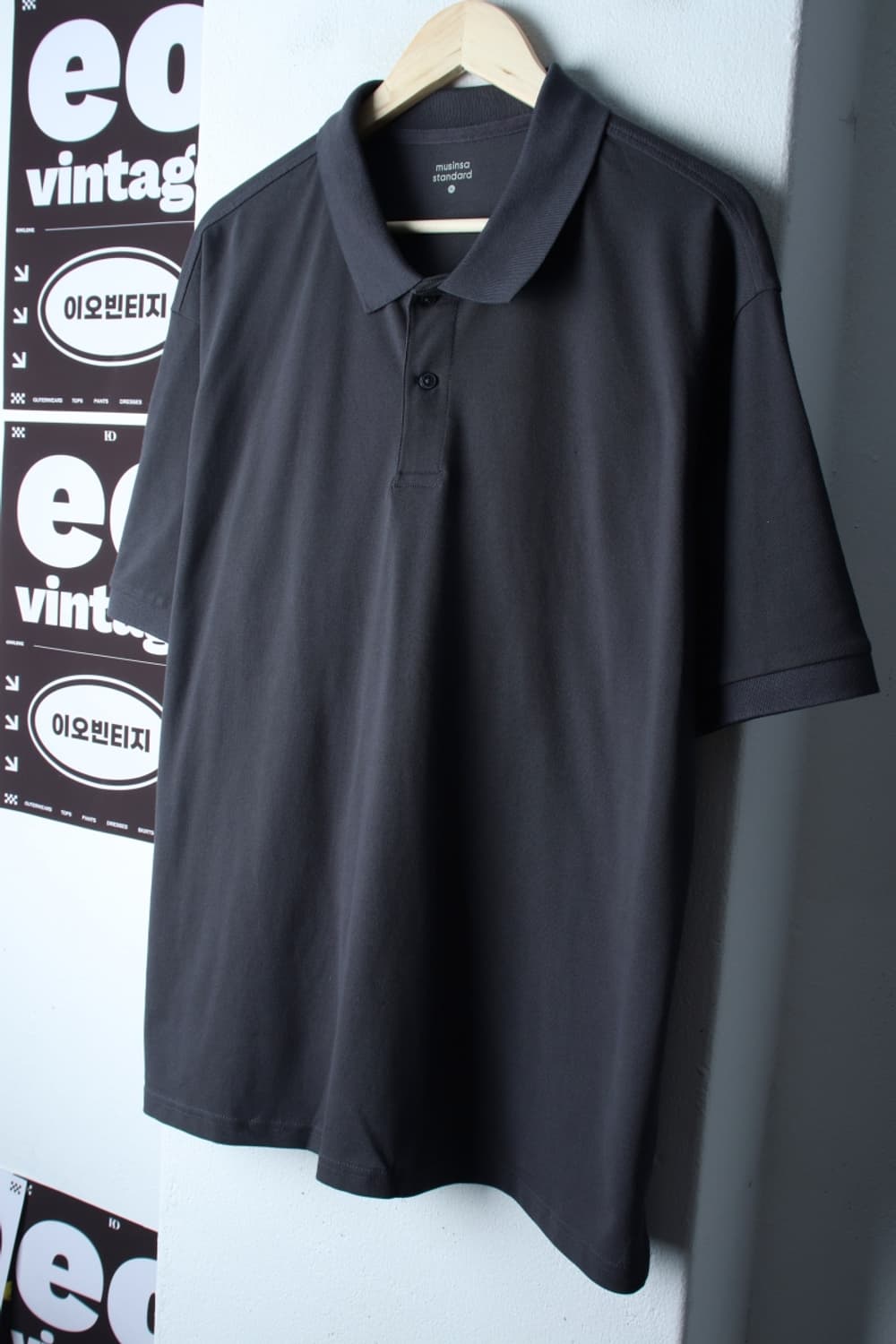 (XL-2XL) 무신사 스탠다드 반팔 카라 티셔츠 오버핏-H33505 상품이미지1