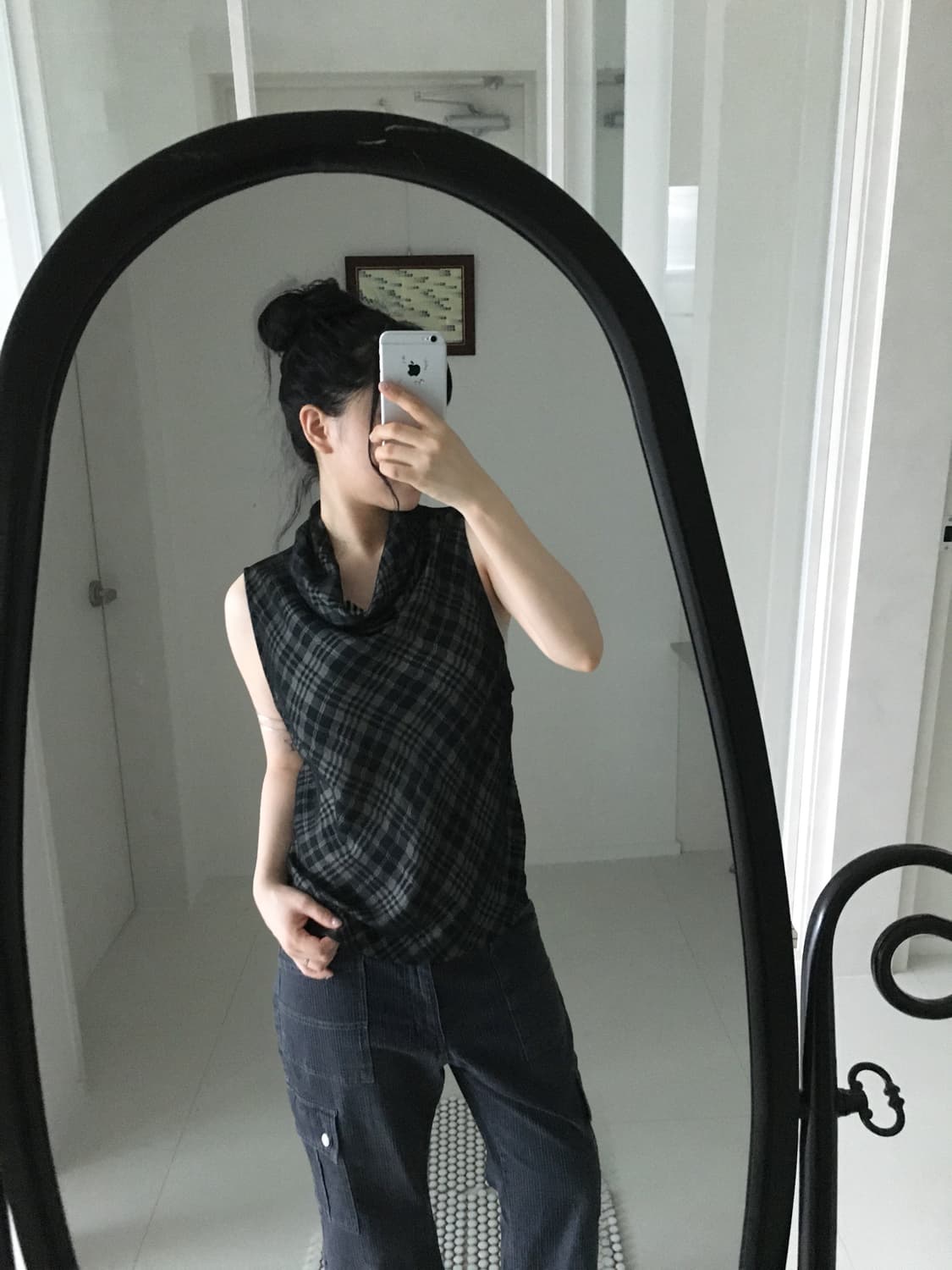 check drape top 상품이미지1