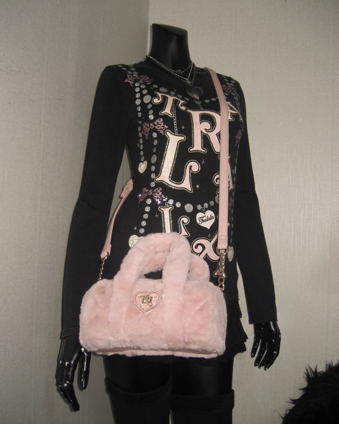 트랄라라 TRALALA 글리터 프린팅 롱슬리브 탑 히메갸루 상품이미지6