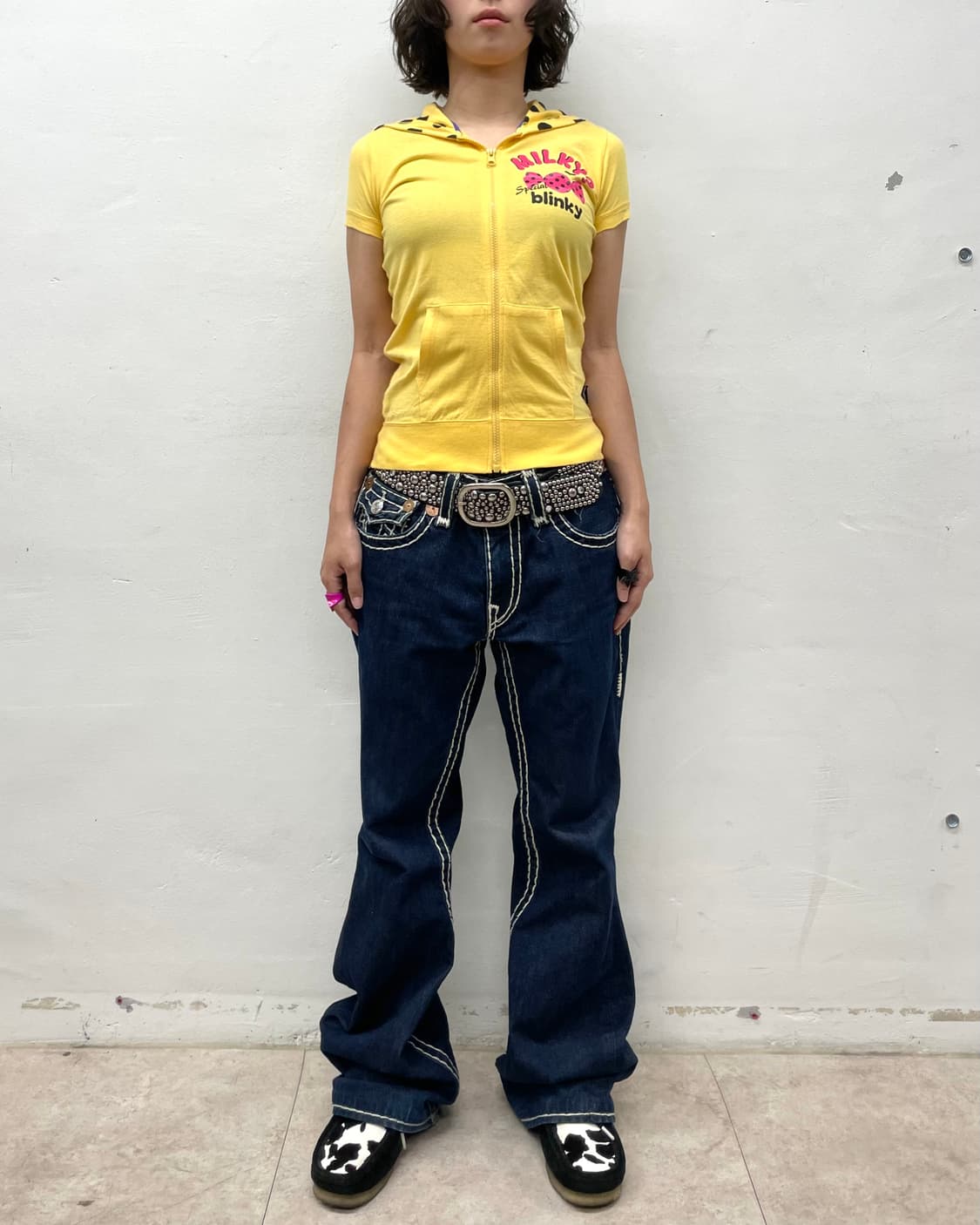  Milky Black Dot Candy Yellow T-shirt  상품이미지7