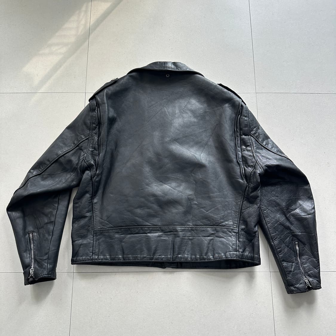 70s [희귀/52] 쇼트 퍼펙토 618 빈티지 레더 자켓 상품이미지8