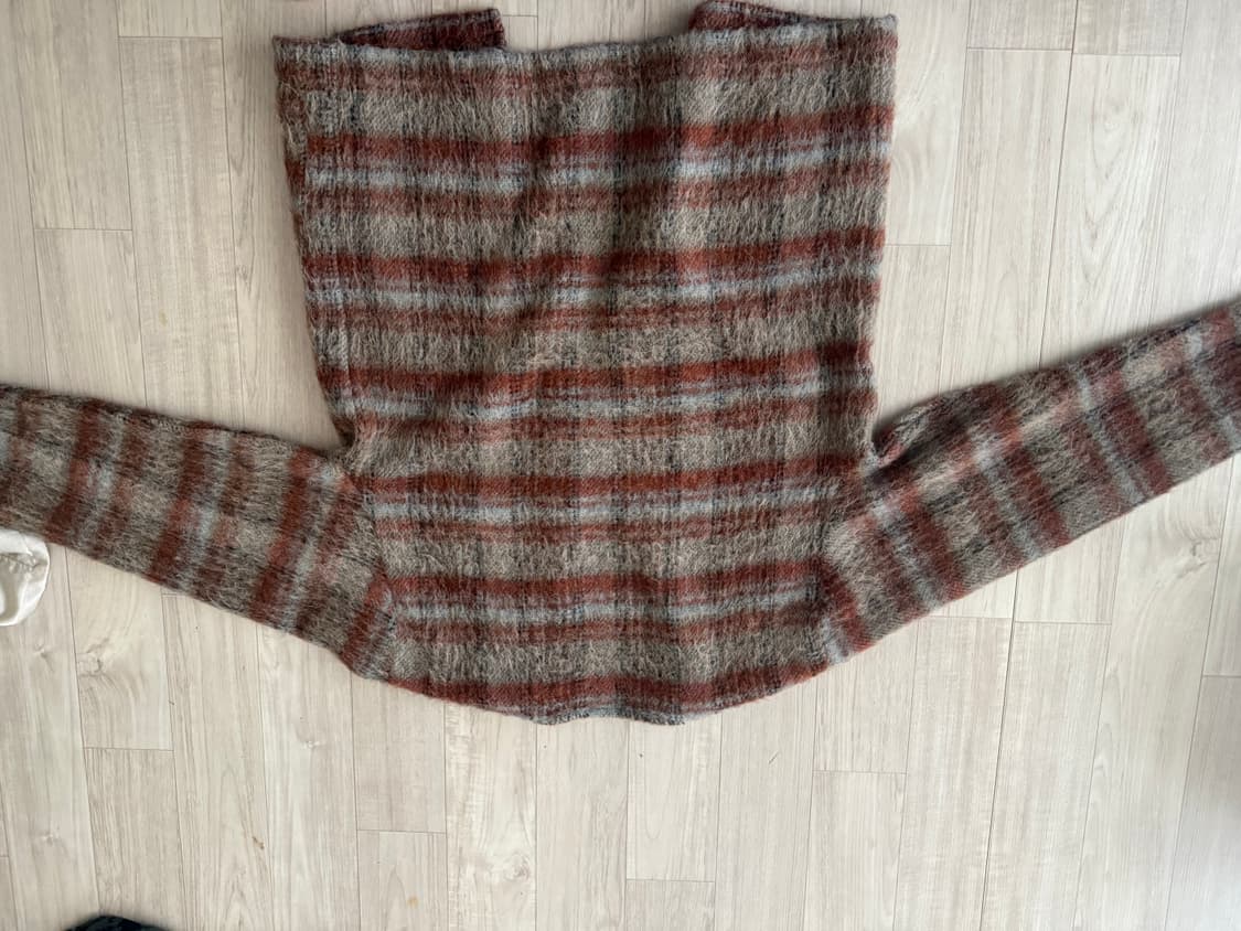 아워레가시 가디건 모헤어 어멘트 체크 50사이즈 상품이미지2