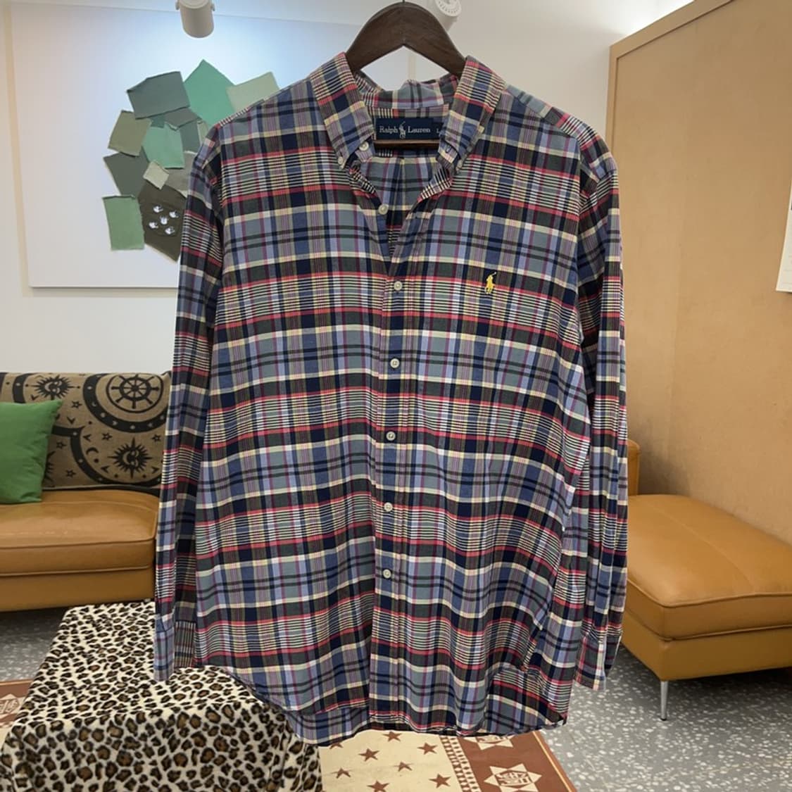 폴로 랄프로렌 빈티지 파머룩 컨트리 체크 셔츠 L C09042 상품이미지3