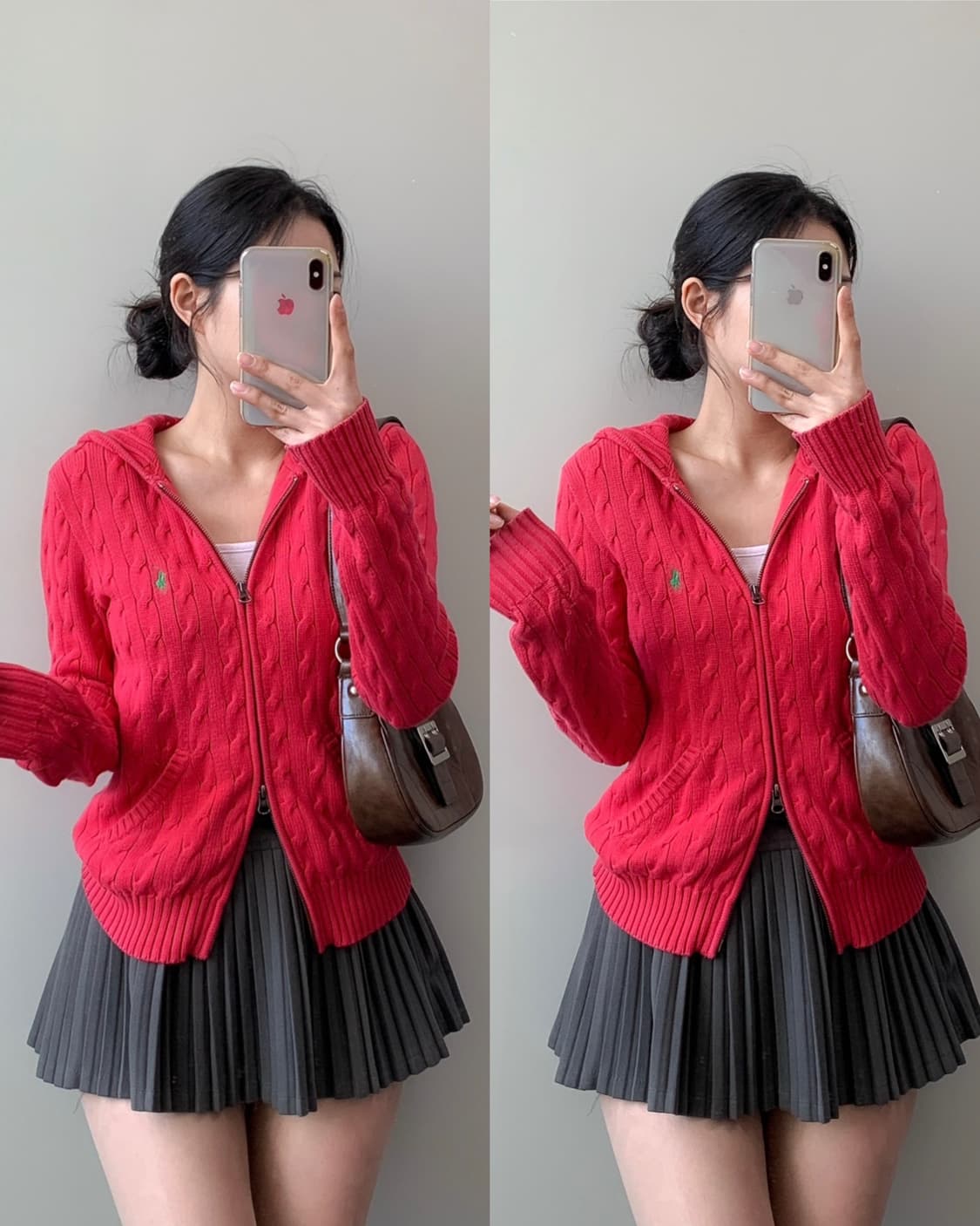 폴로 니트 후드집업 상품이미지1