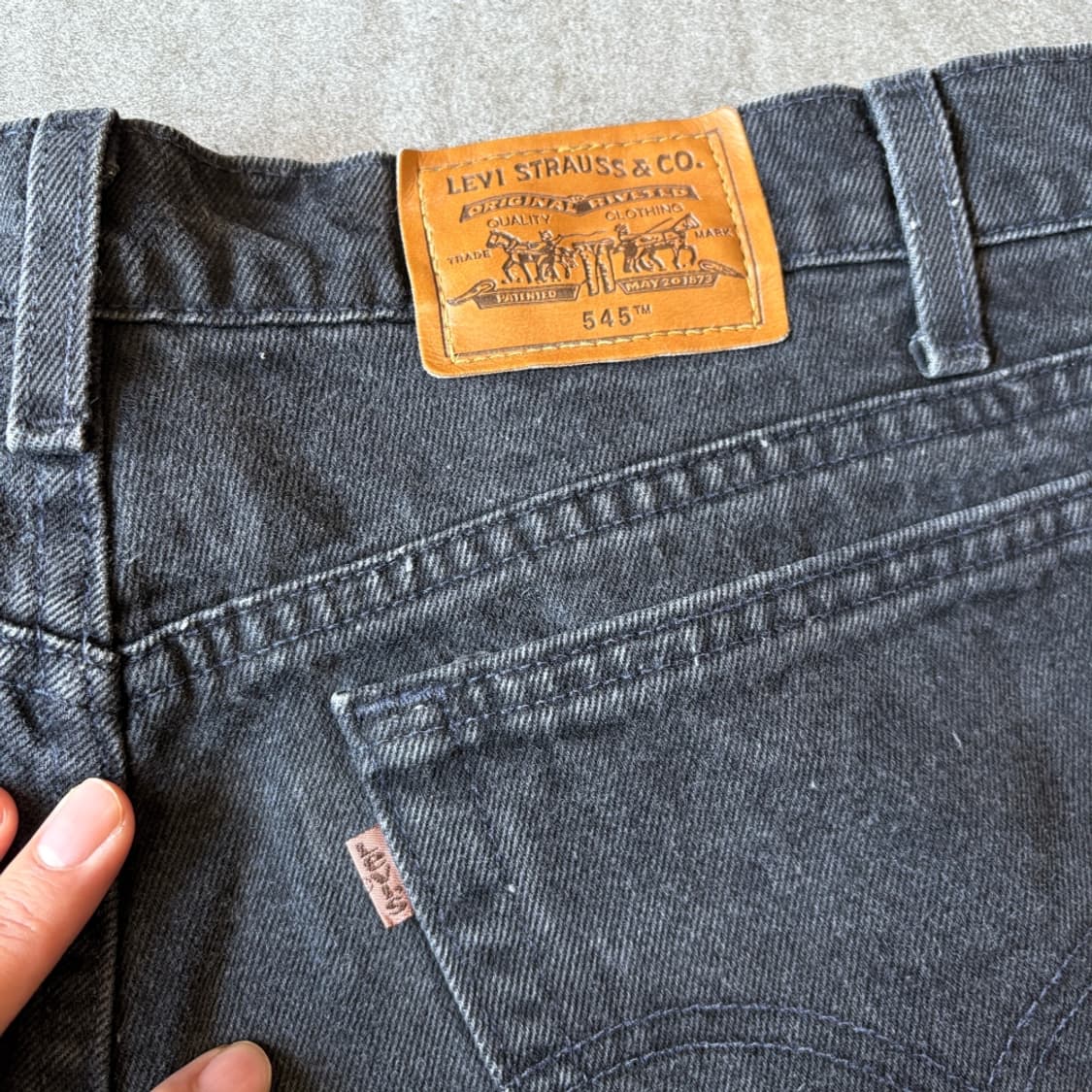 98년 10월 미국 생산 리바이스 545 데님 블랙 팬츠 상품이미지8