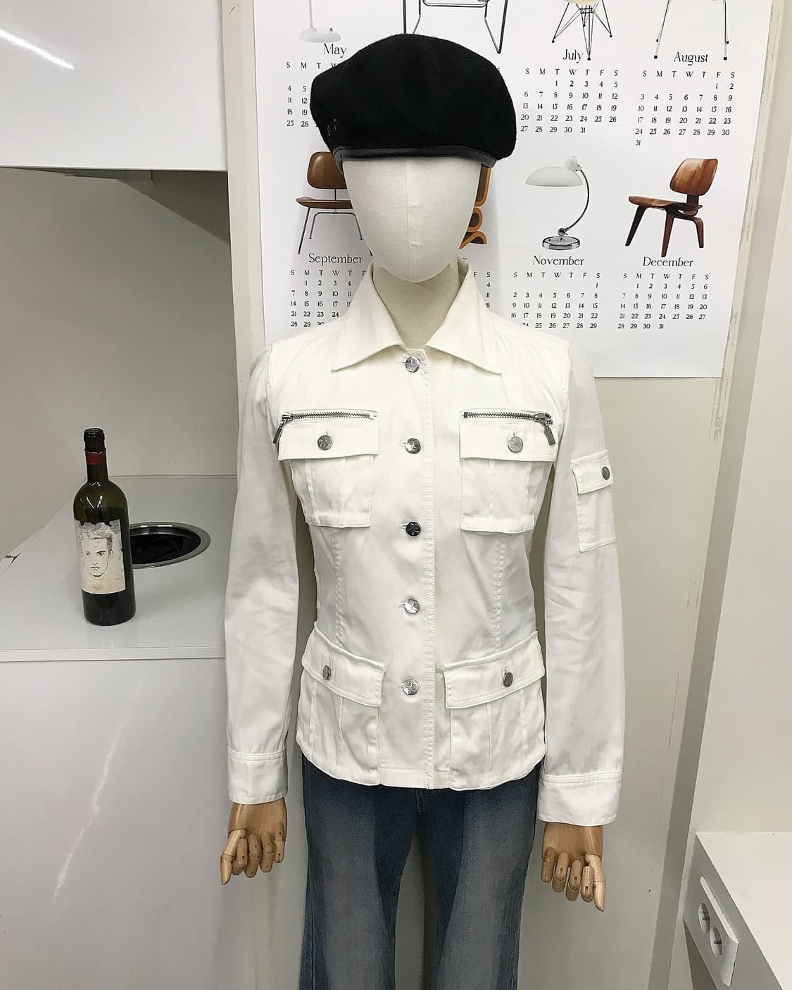 꾸레쥬 로고 은장 자켓 상품이미지5