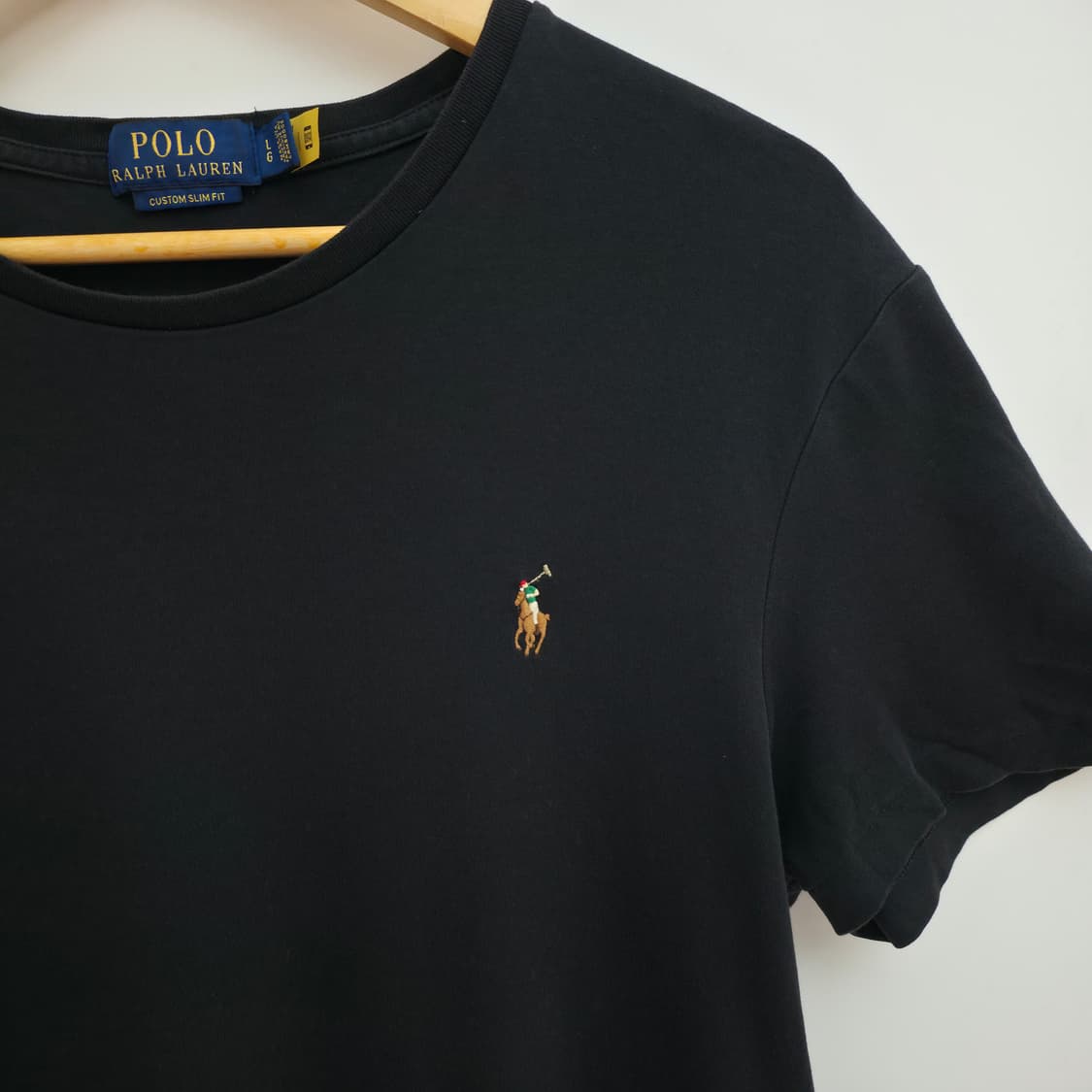 [L] 폴로 랄프로렌 블랙 반팔티 신형 큐알택 상품이미지4