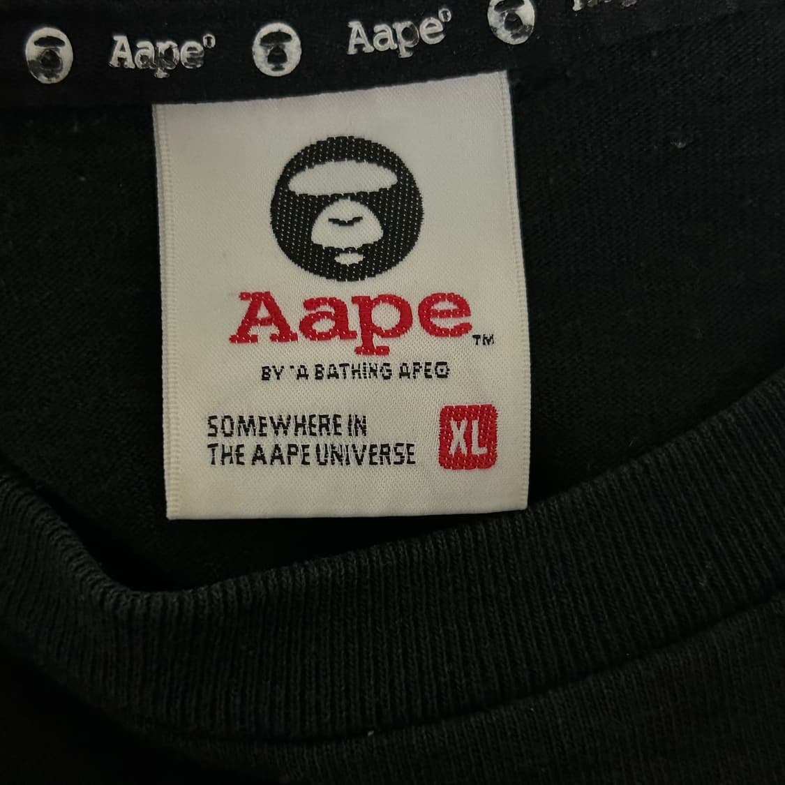 BAPE 베이프 에이프 나우 문페이스 반팔 티셔츠 블랙 XL  상품이미지8