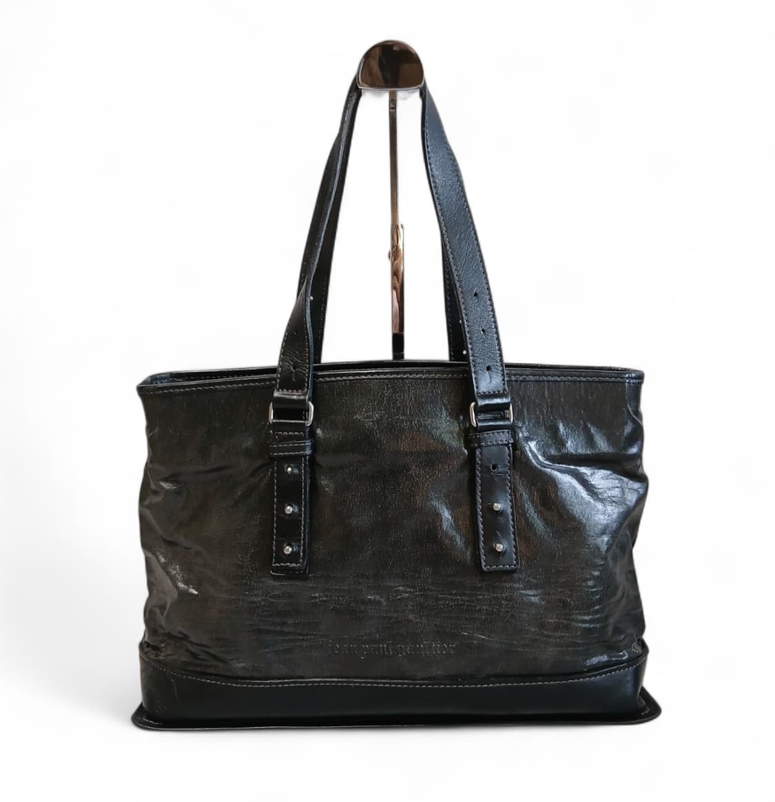 장폴고티에 버클 빈티지가공 레더 토트백y2k 상품이미지1