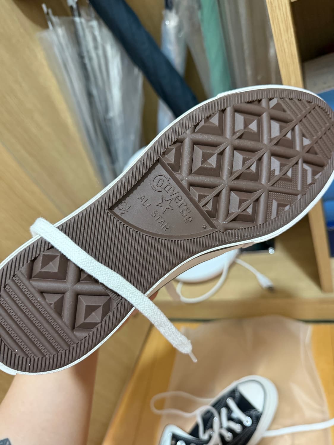 컨버스 스투시 척 하이 블랙 250 미사용 상품이미지5