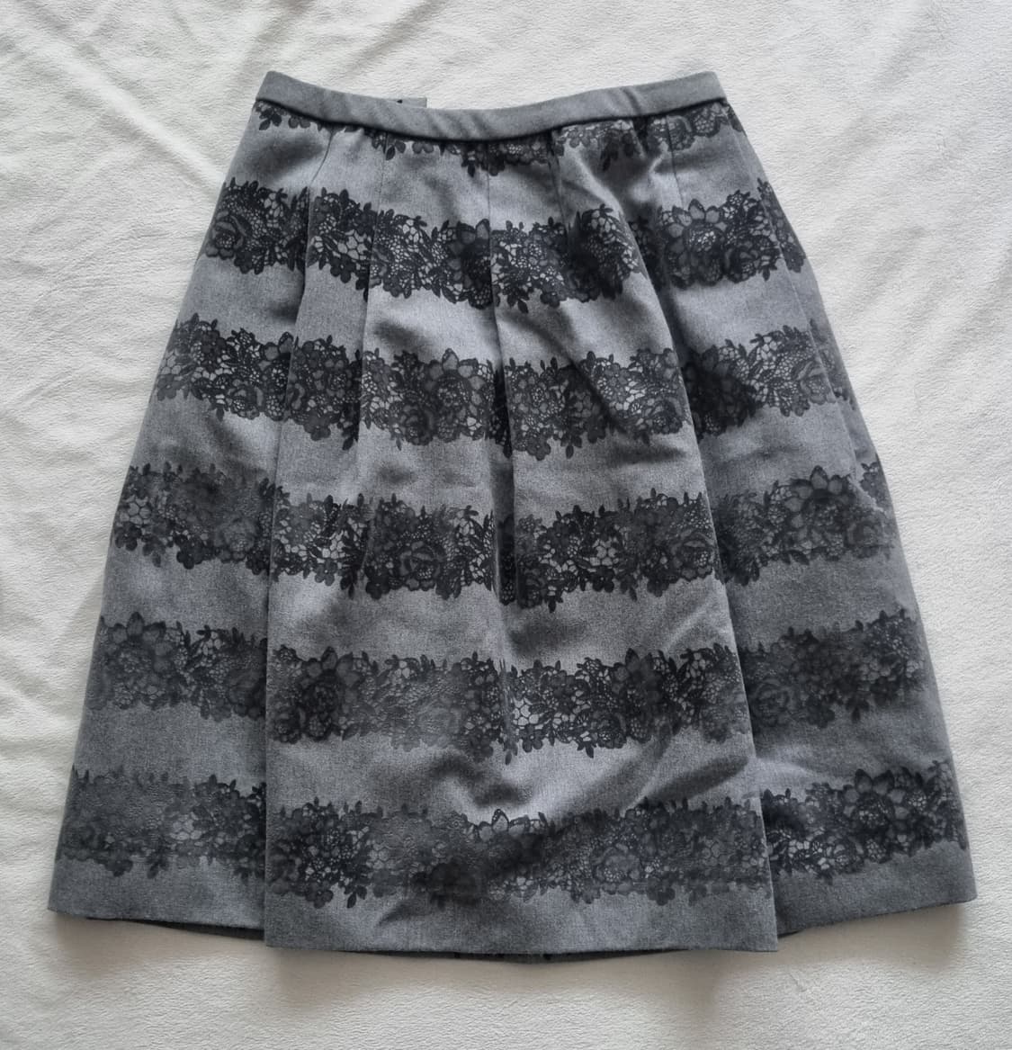 빈티지 오리엔탈 그레이 레이스 스커트 상품이미지1
