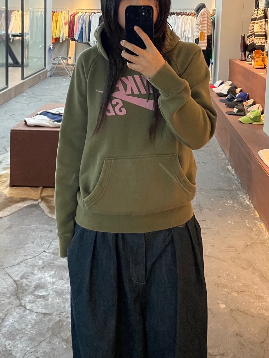 나이키 SB 카키핑크 스우시 후드티 H513 상품이미지1