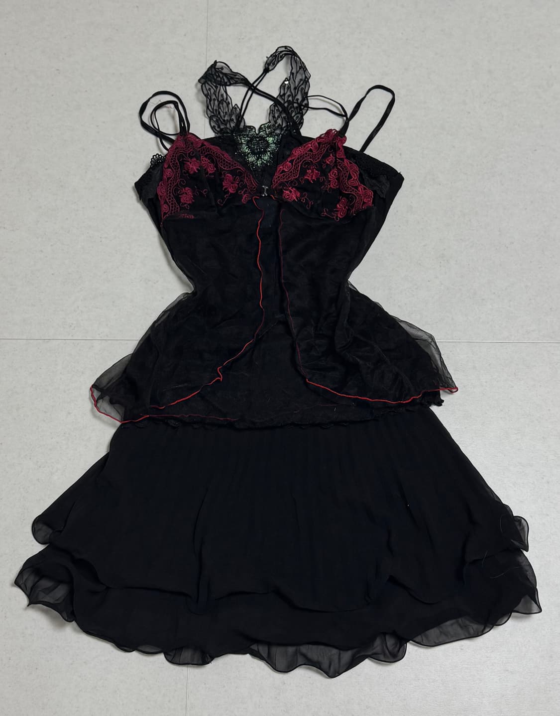 빈티지 페어리 코디 세트 팝니당 블랙 세실맥비 엑시즈팜 큐빈티지 와이즈걸 상품이미지2