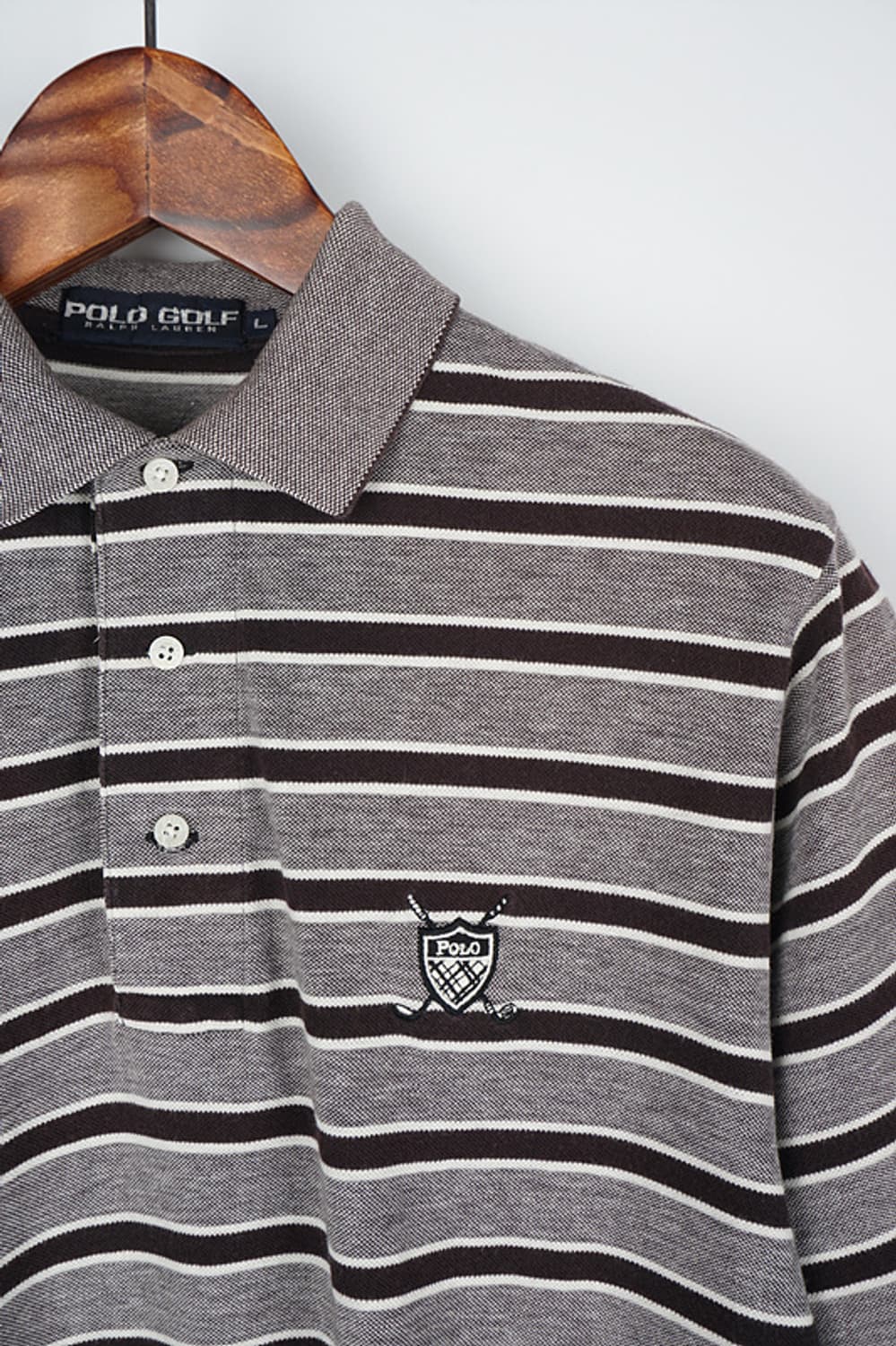  00's POLO GOLF stripe pique shirt 상품이미지2