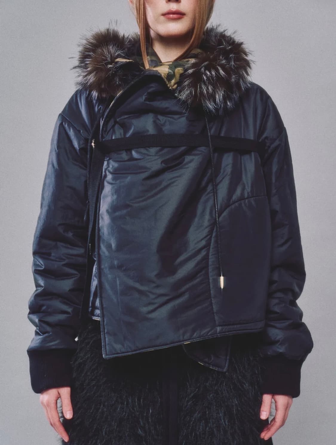 솜속 하이넥 하네스 푸퍼 재킷 상품이미지2