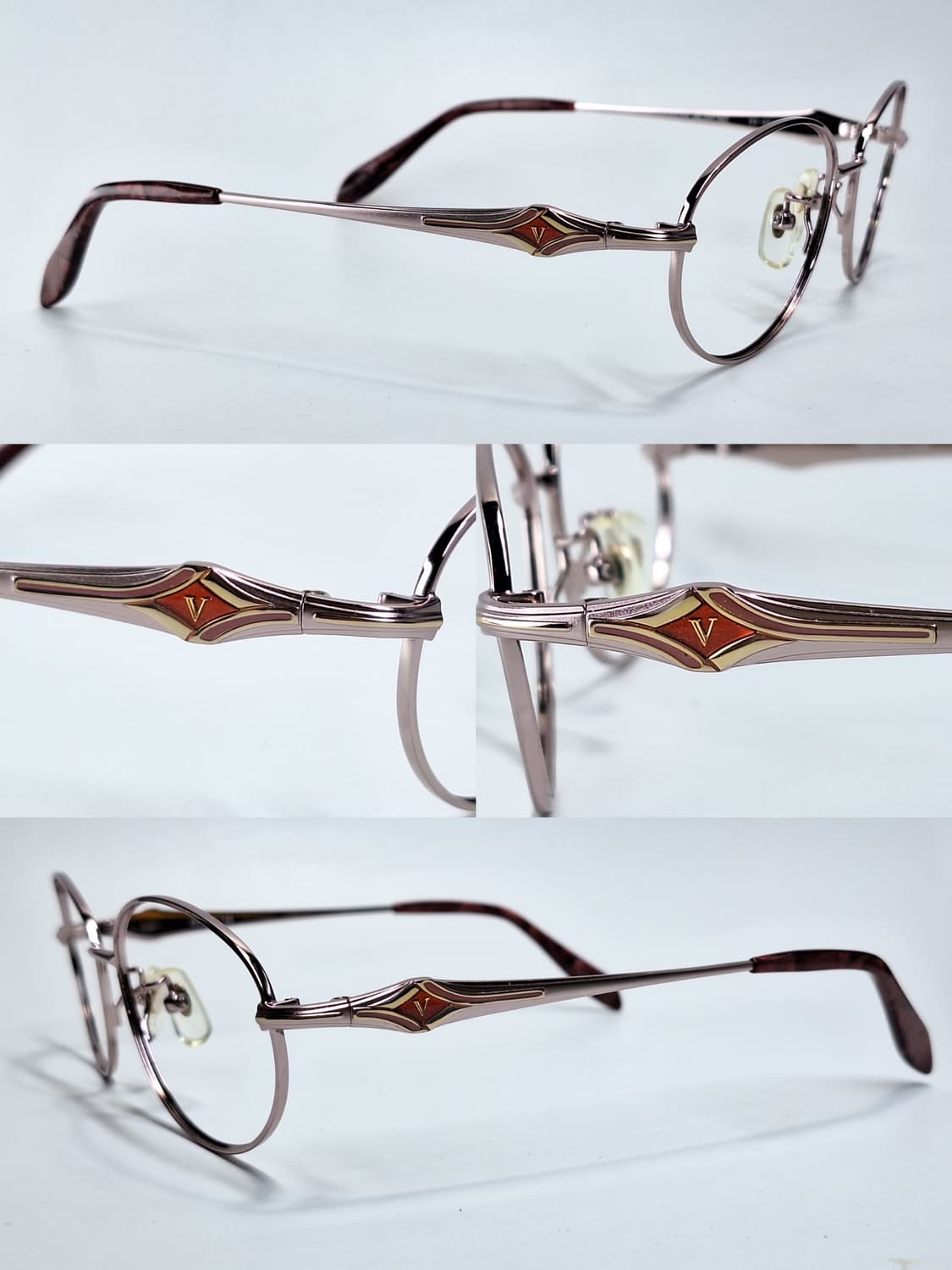 데드스톡 새상품/90s 일본 빈티지/루돌프 발렌티노 RV-956 안경테 상품이미지4