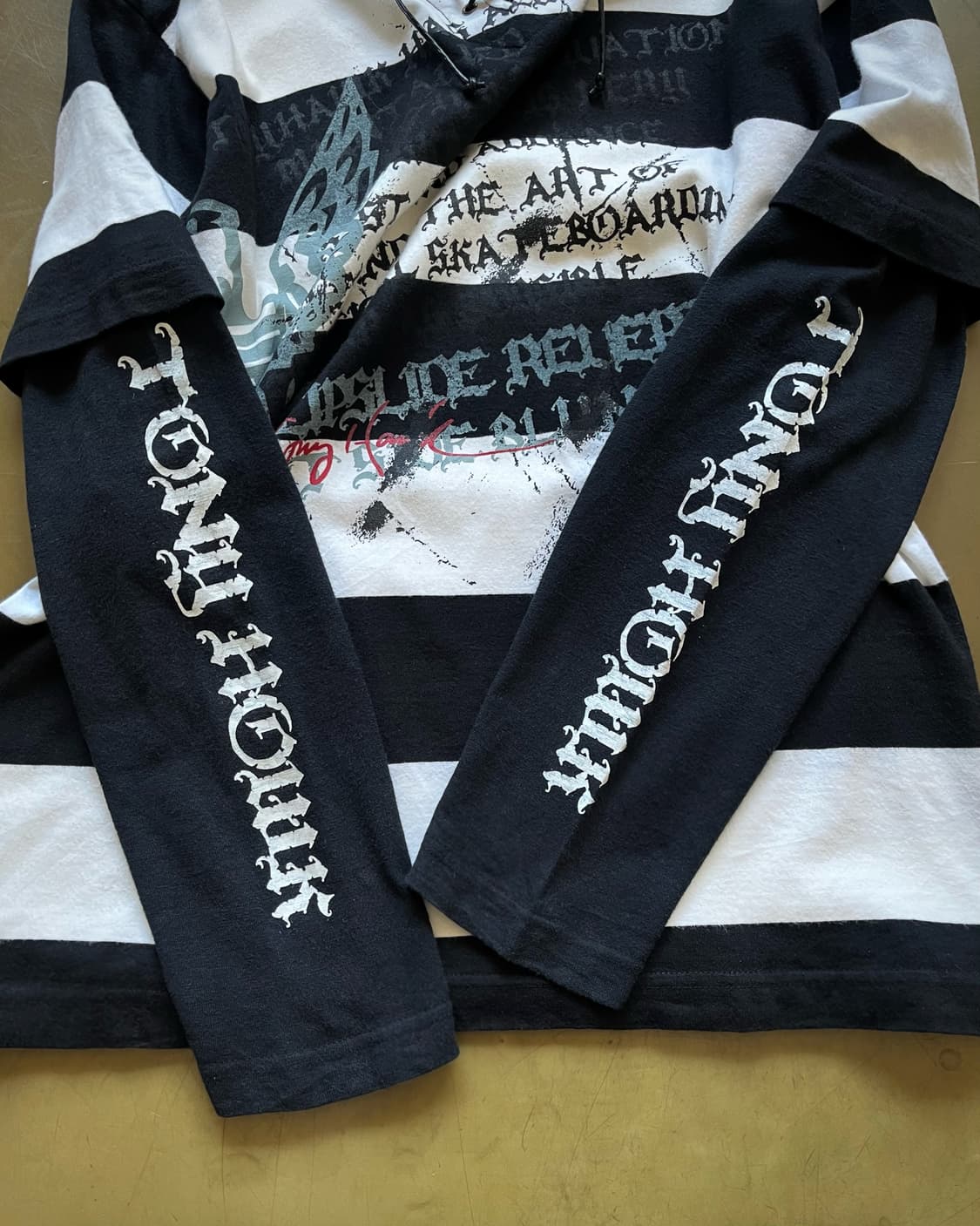 90-00s Tony Hawk Lace-up Layered Sleeve 상품이미지6