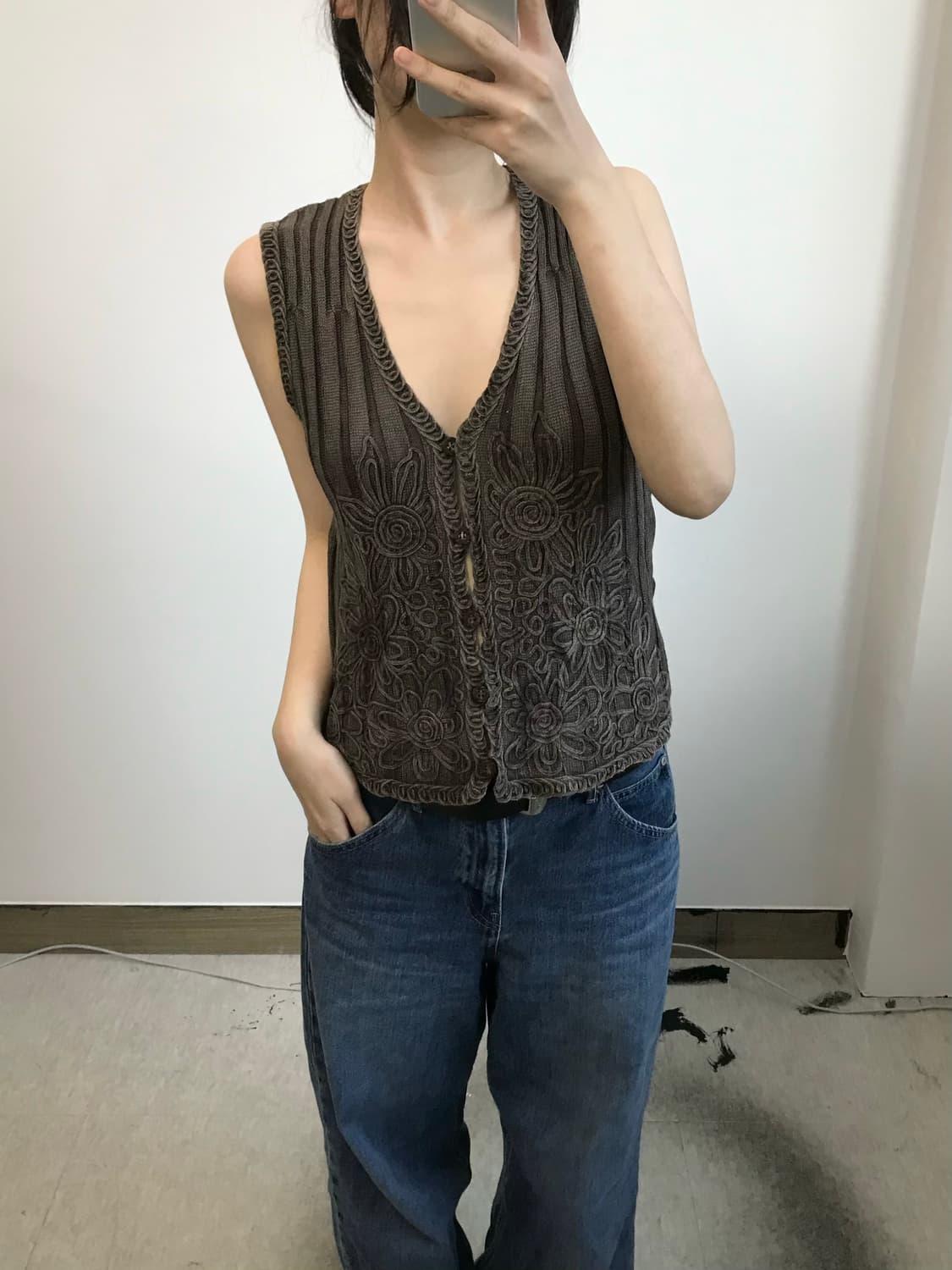 빈티지 니트 베스트 상품이미지1