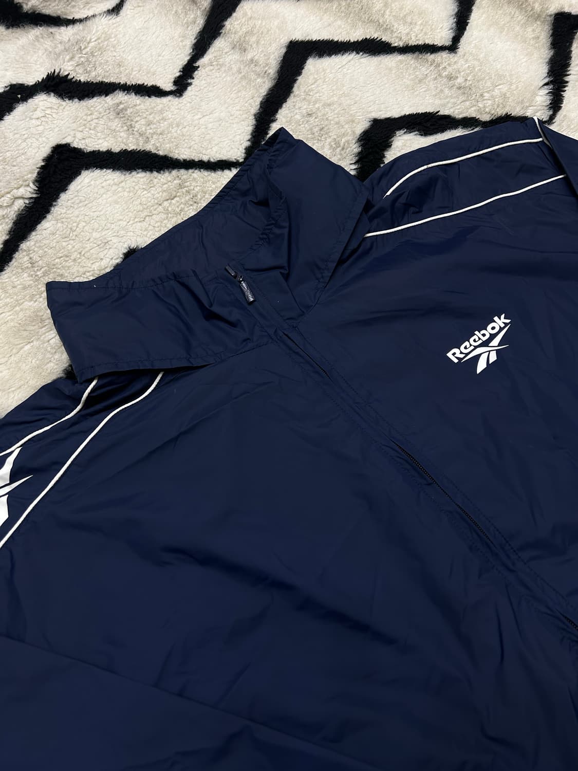 [실측2XL]리복 올드스쿨 바람막이/네이비 상품이미지1