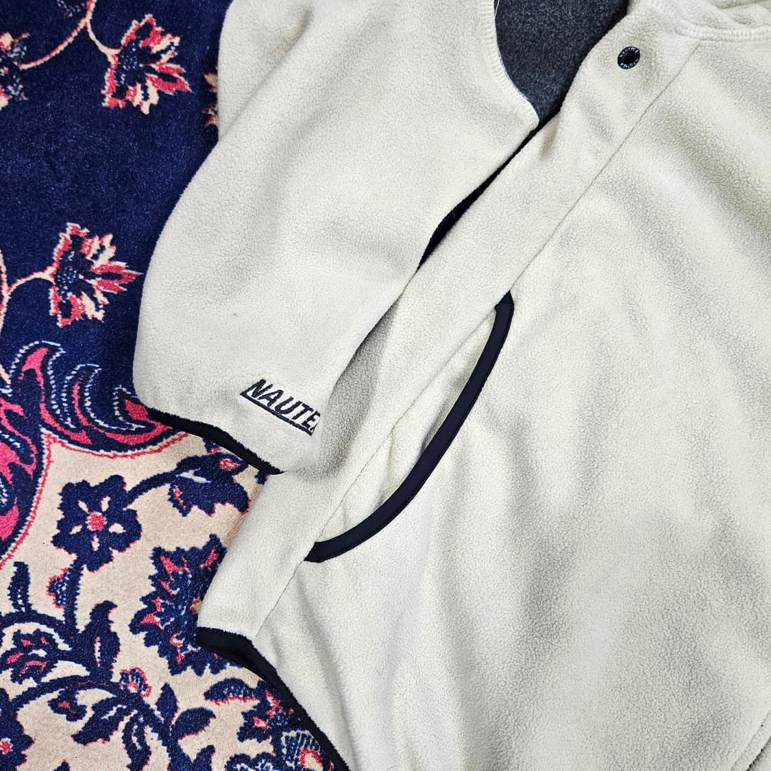 노티카(Nautica) 투톤 배색 루즈핏 플리스 자켓 M size 상품이미지3