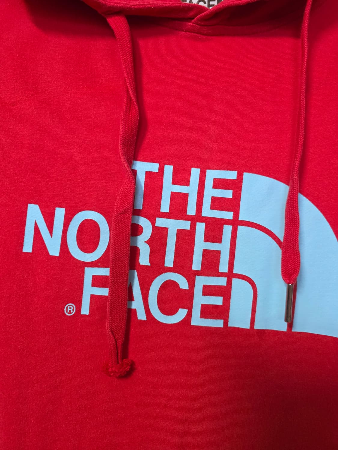 노스페이스 빨간색 빅로고 후드티  사이즈 100 남 여공용 상품이미지2