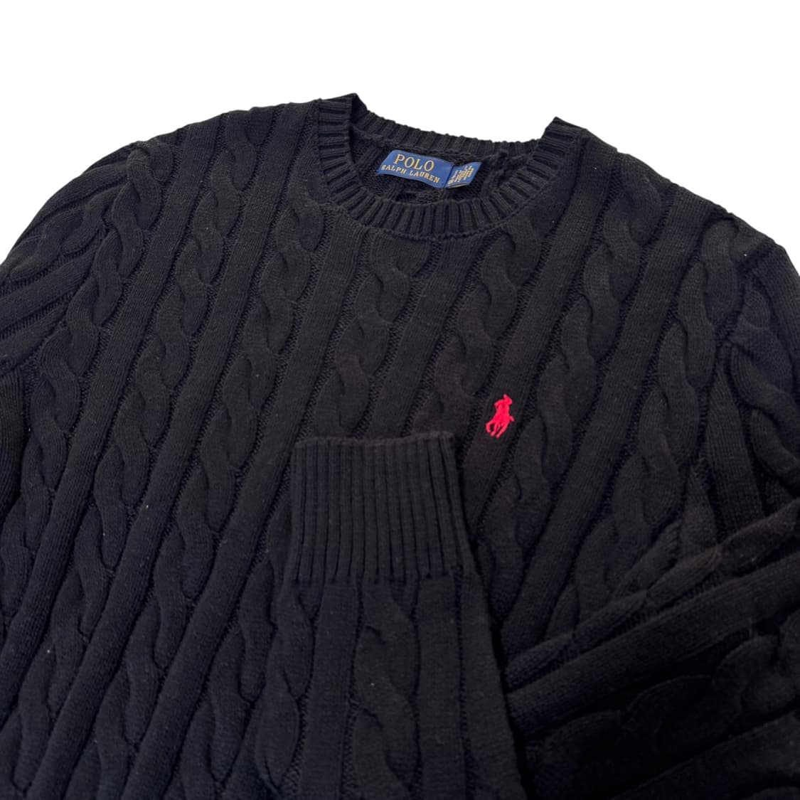 신형 폴로 랄프로렌 블랙 꽈배기 니트 상품이미지2