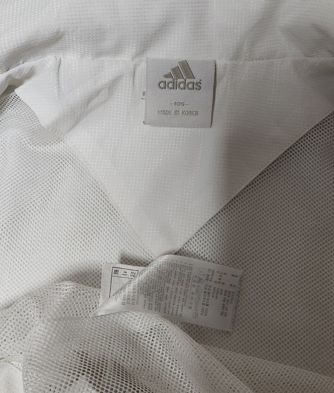아디다스 삼선 화이트x차콜 트레이닝 바람막이 자켓
 상품이미지7