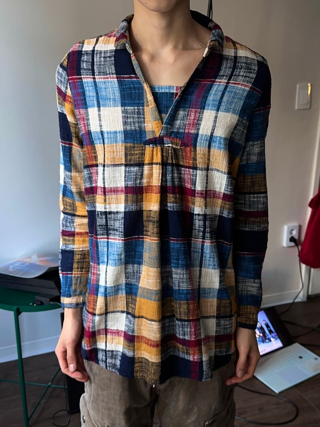 Brightehk 멀티 컬러 체크 셔츠 상품이미지4