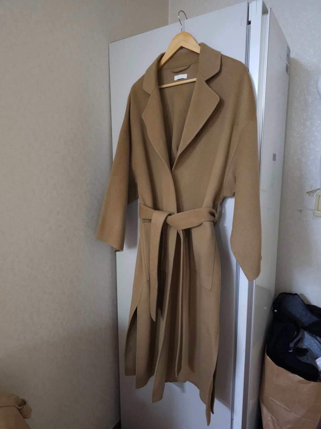 FLAT BASE 캐시미어 핸드메이드코트 상품이미지1