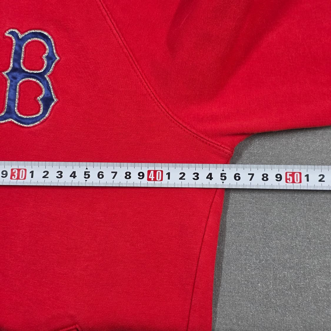 90 MLB y2k 레드삭스 크롭 후드집업 레드 상품이미지6