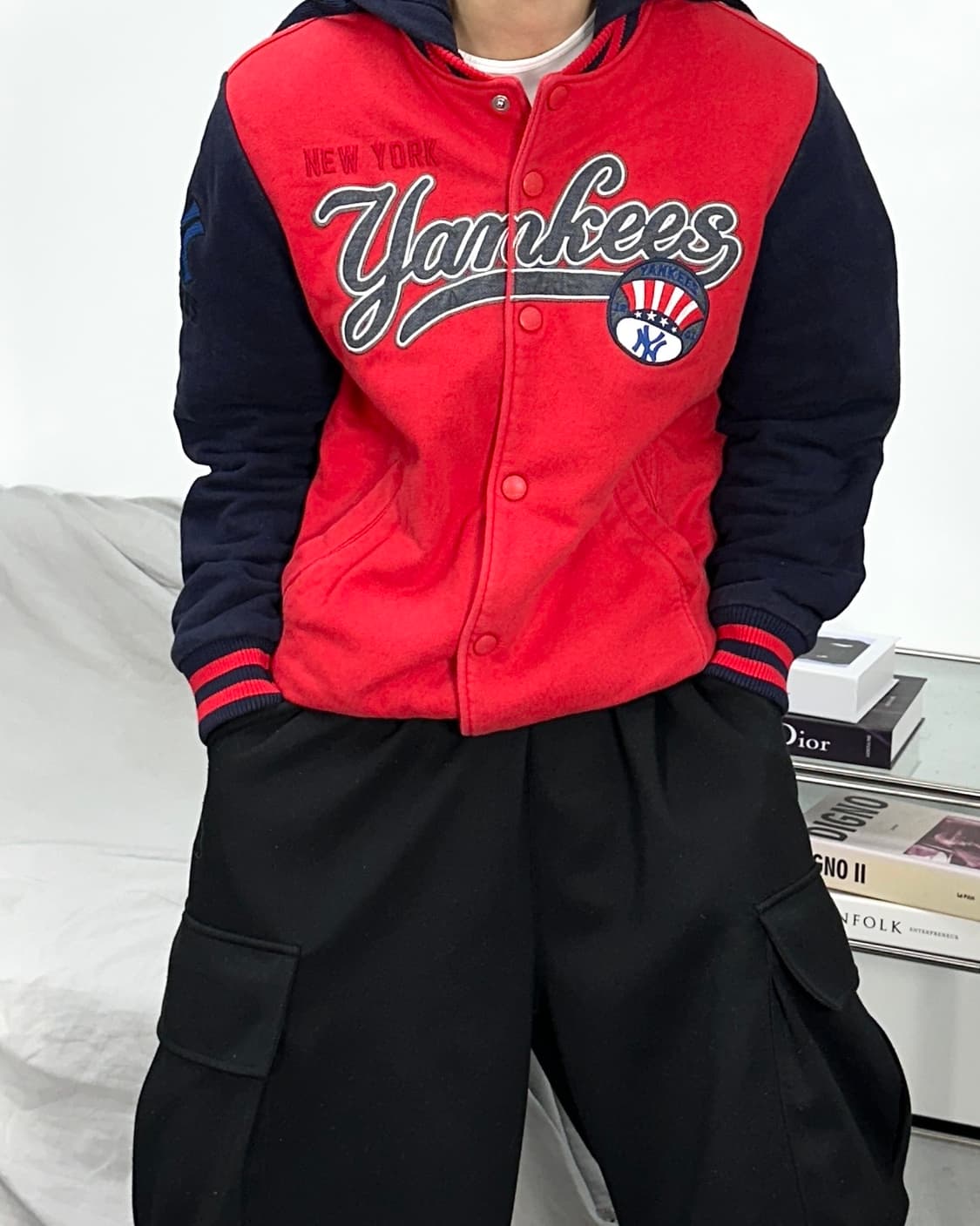 MLB 뉴욕 양키스 코튼 스타디움 후드 자켓 XL 상품이미지1