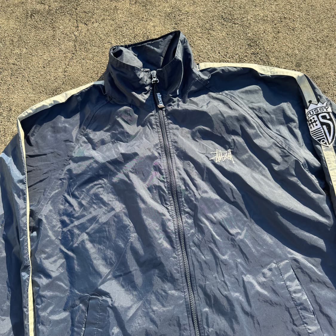 [L] 00s Stussy 스투시 나일론 바람막이 자켓 상품이미지5