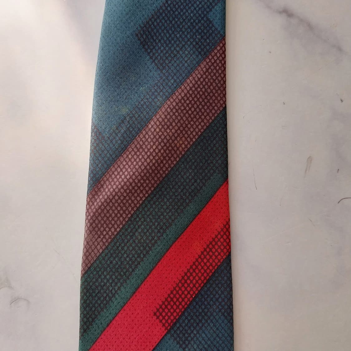 랑방 실크 그린 체크 패턴 넥타이 약 9cm B등급 K1898
 상품이미지10