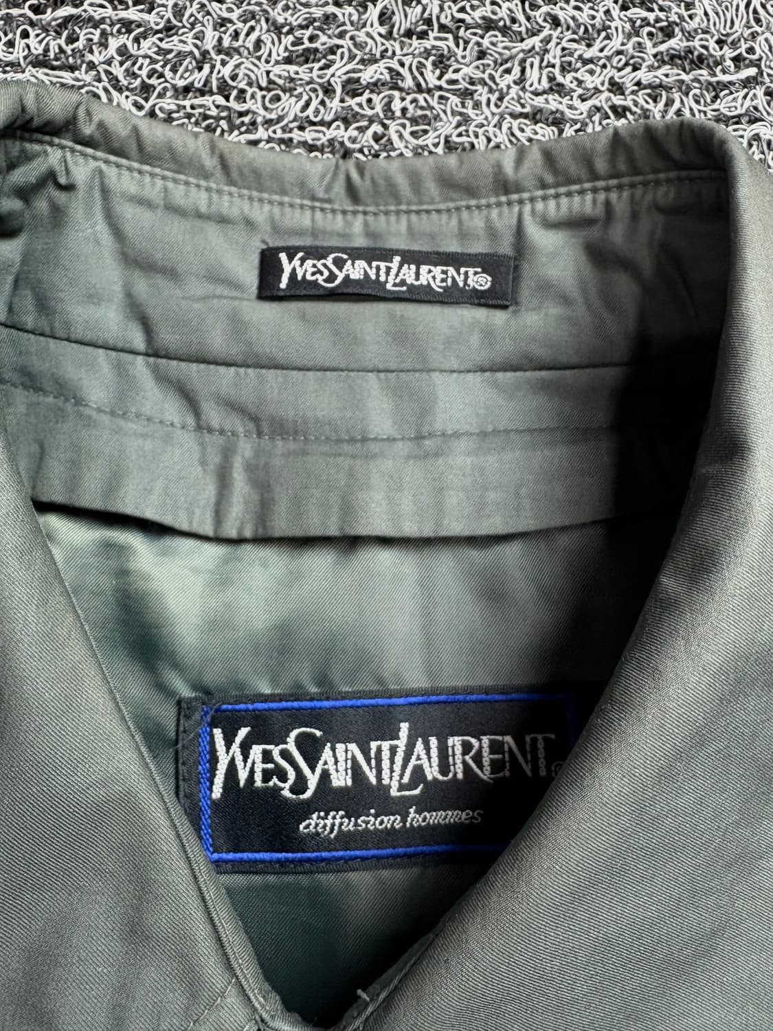 90s YSL 입생로랑 아카이브 내피 싱글 트렌치 코트 2465 상품이미지5