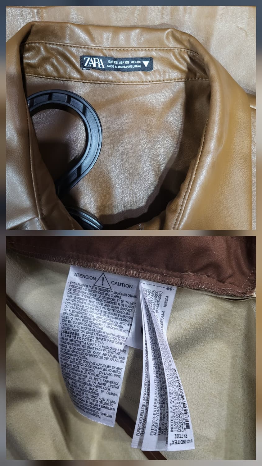 자라 페이크레더 셔츠형 롱원피스 상품이미지8