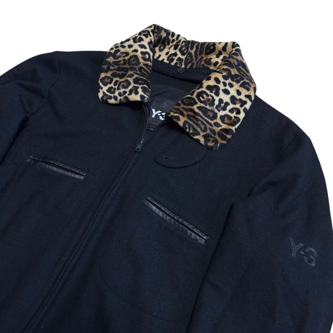 요지야마모토 레오파드 투웨이 바시티 자켓 상품이미지6