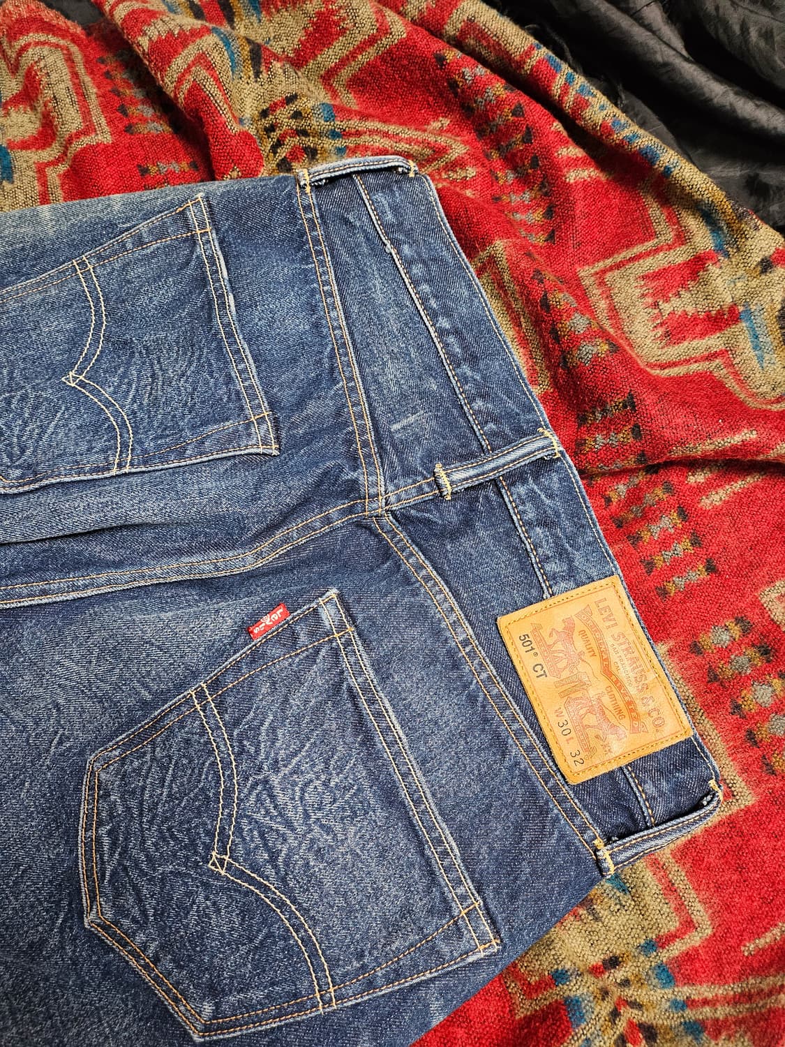 리바이스 501 CT 셀비지 데님진 30x32 상품이미지8