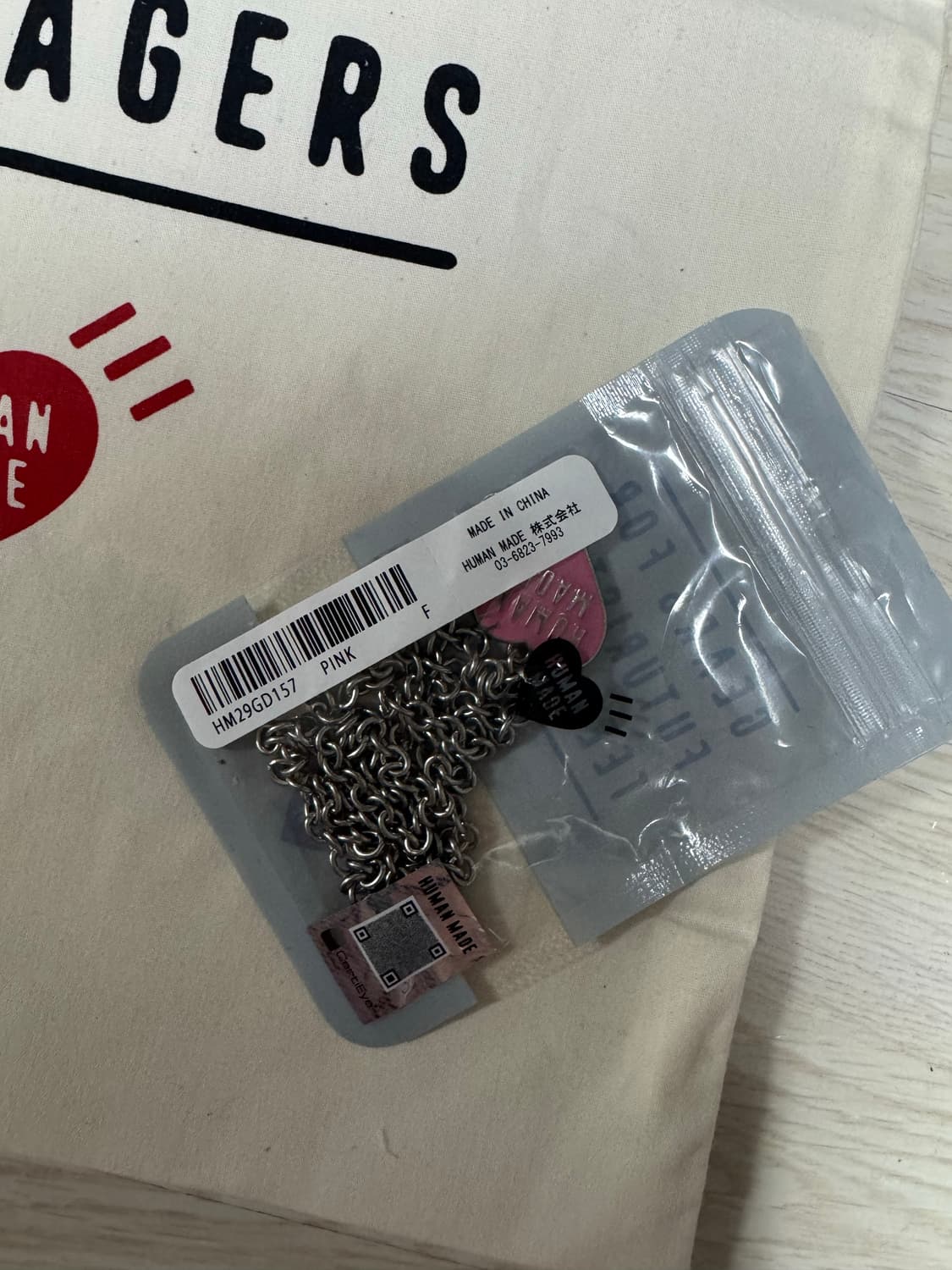 파우치증정+휴먼 메이드 하트 네클리스 핑크 하트 목걸이 핑크  상품이미지1