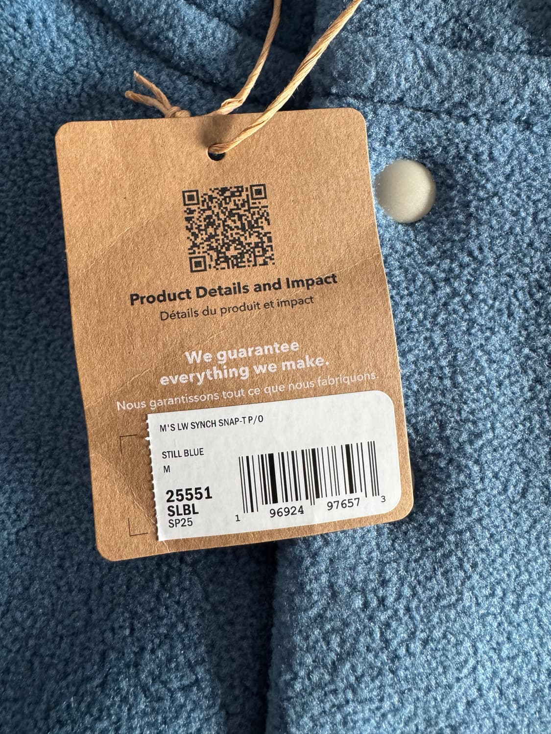 [M] 파타고니아 신칠라 스틸블루 미착용 신품 상품이미지2