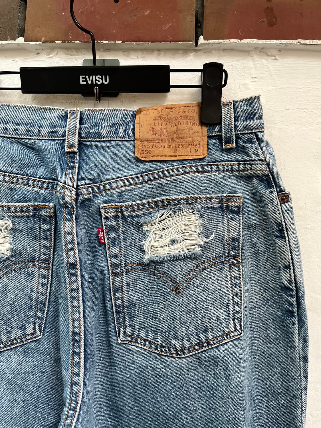 Levis 550 대미지 연청 데님 W31/M 상품이미지6