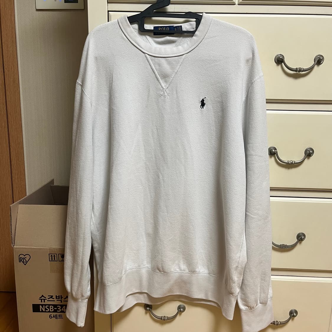 [XL] 폴로 아이보리 맨투맨 상품이미지1